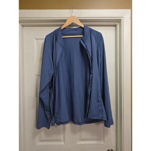 Coolibar Men’s Blue Full Zip UPF 50+ Lightweight Performance Jacket XXL